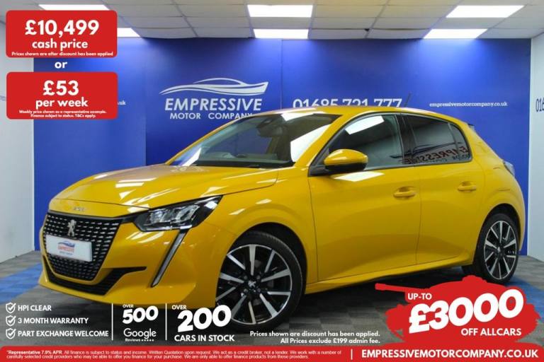 2020 20 PEUGEOT 208 1.2 PURETECH ALLURE HATCHBACK 5DR PETROL MANUAL EURO 6 (S/S)