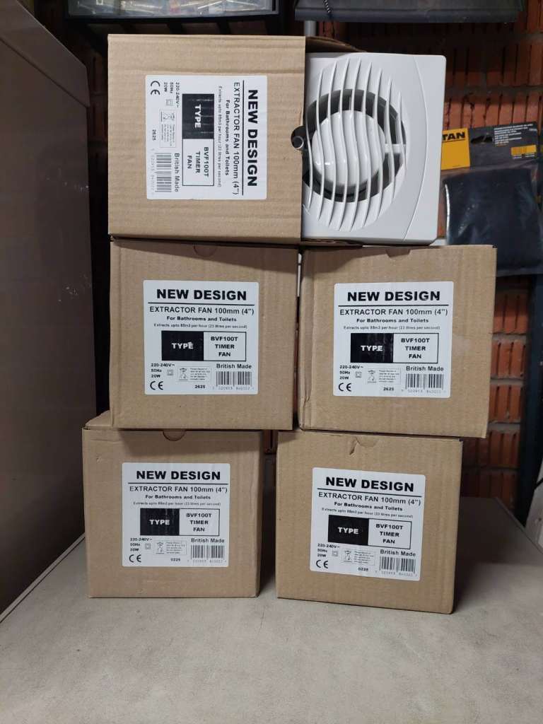 Intervent Bv100T Axial extractor fans x 5