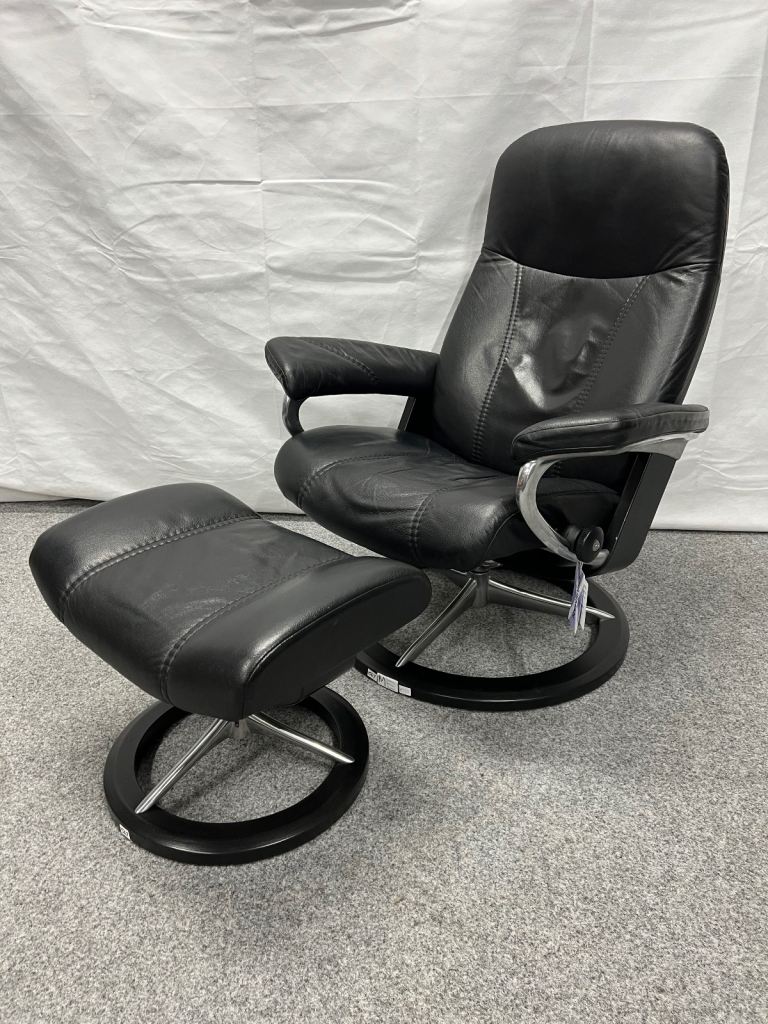 Ekornes Stressless Consul leather recliner U.K. delivery available 