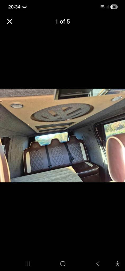 Full size m1 crash tested rock and roll bed plus matching front seats vw t4