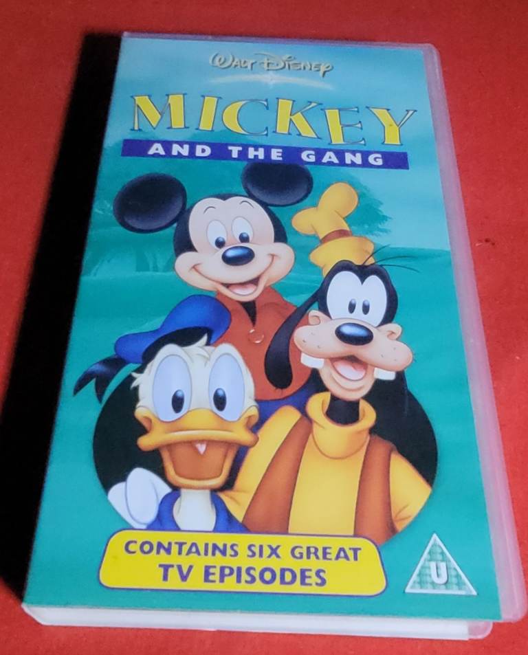 Mickey and the Gang VHS Video Walt Disney contains 6 great Tv Episodes Excellent Condition q2