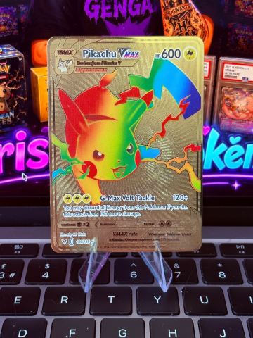 metal pikachu pokemon card [58/102 this card is the perfect way to showcase your collection. Pikachu with Grey Felt Hat