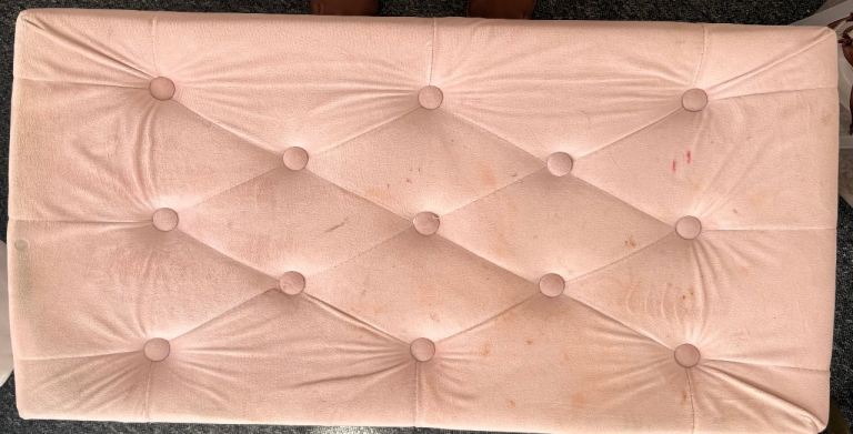 Pink ottoman storage box