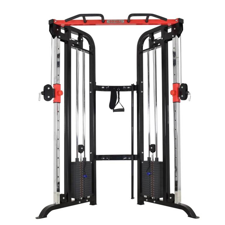 Functional Trainer Cable Gym Machine | Dual Adjustable Pulley | 2 x 72kg Weights Stacks