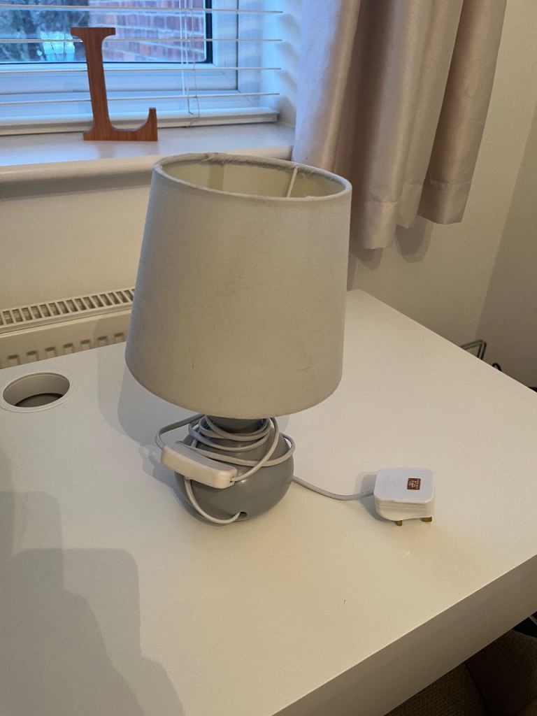 image for Grey lamp for table / bedside 