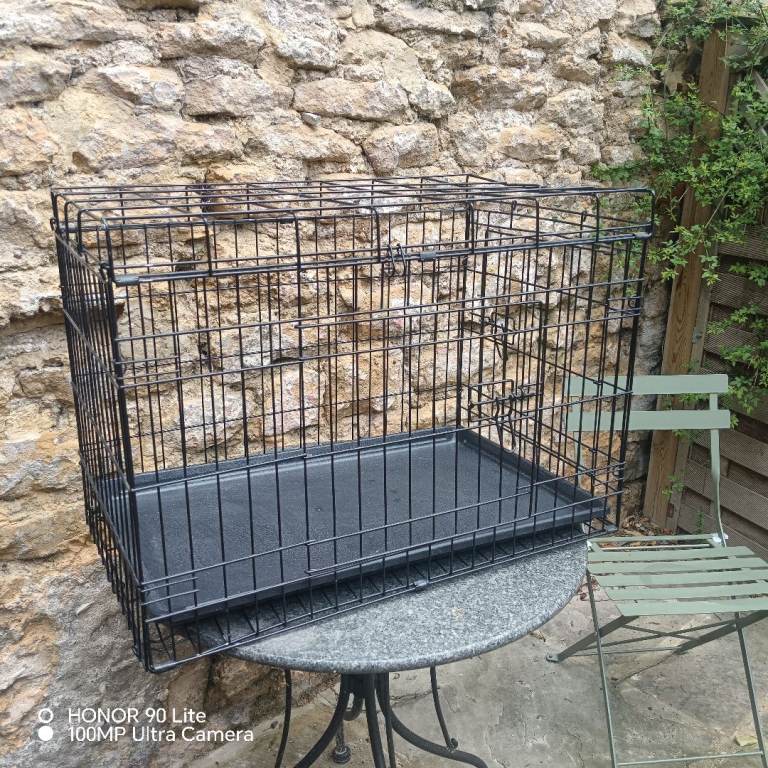 Black Metal Dog Cage - Small Dog