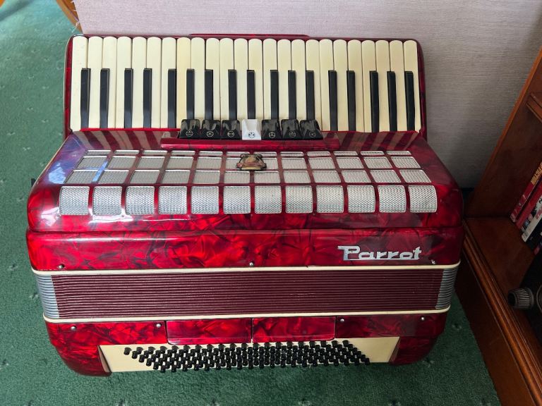 Parrot 120 Bass Piano accordion with case - needs a service