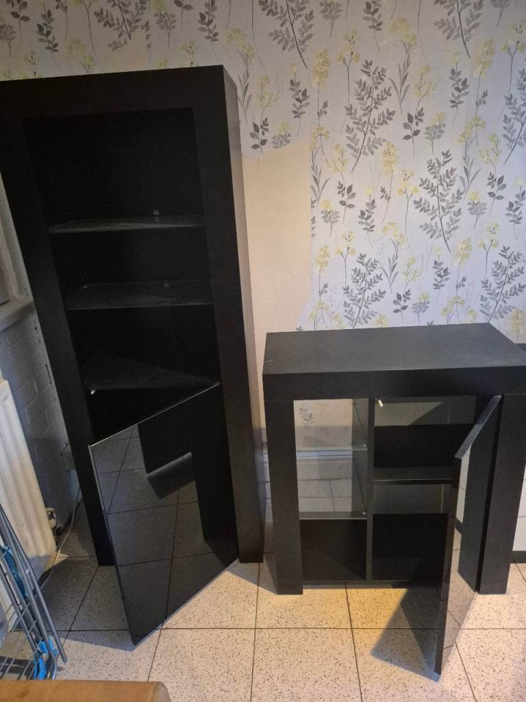 Living room cabinets with led lighting