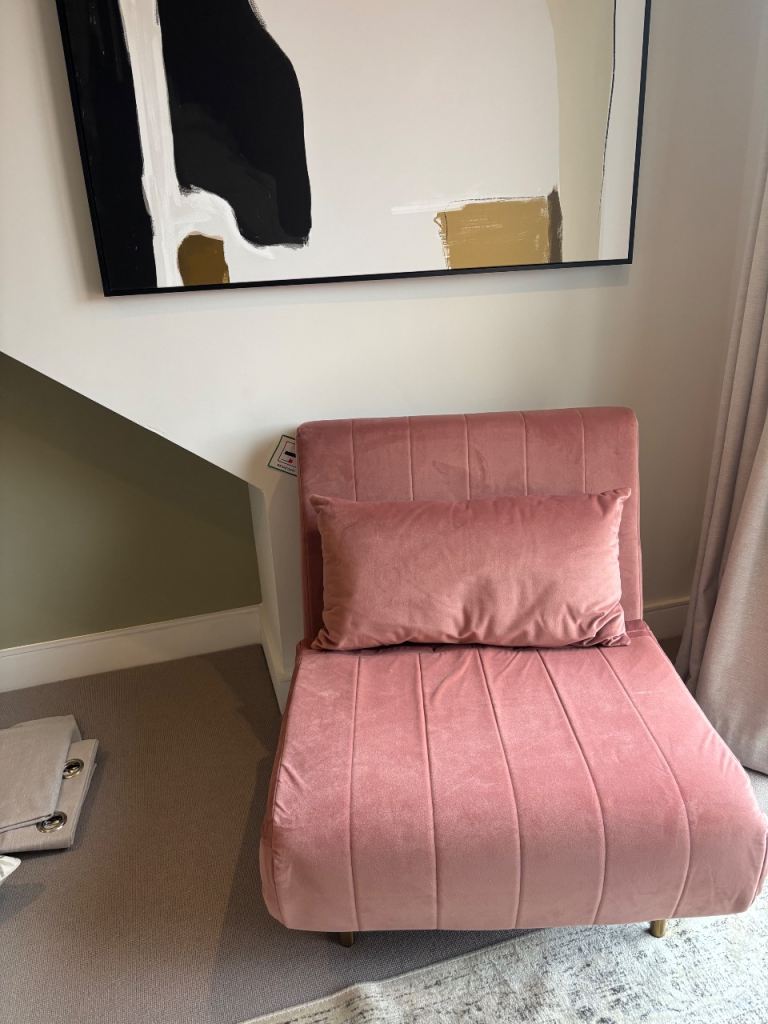 Made Haru Single 1 person sofa bed, rose velvet