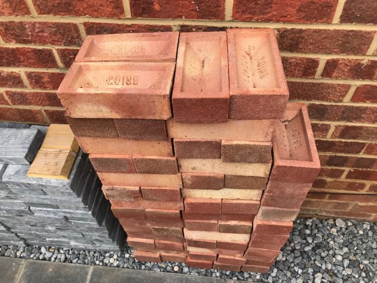 67 X LBC Heather Red bricks for Garden Project – Good Condition - Buyer Collects.