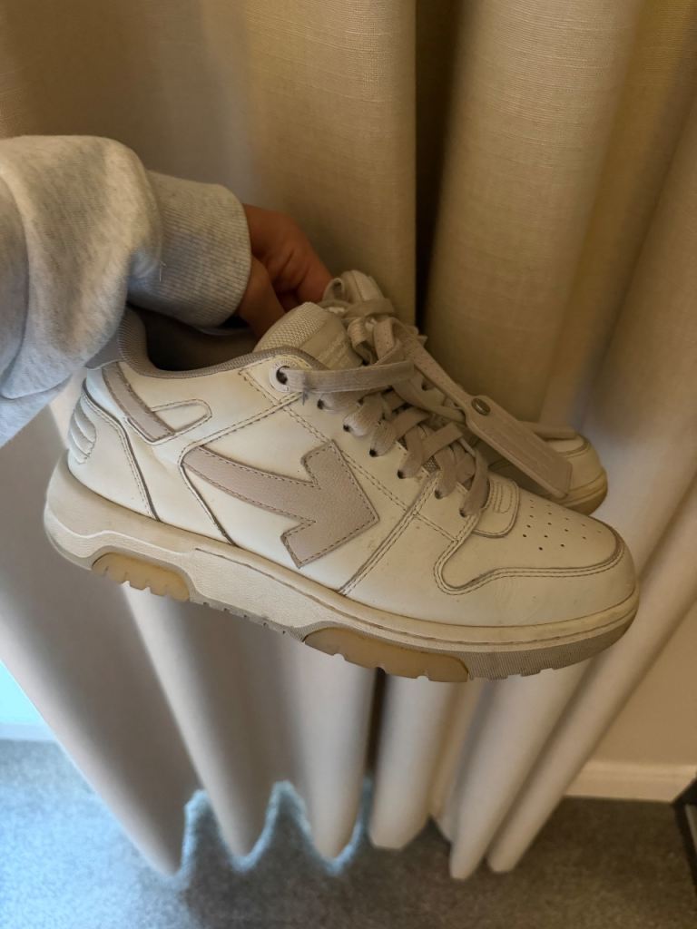Off-White Out of Office Trainers – White/Beige, Good Condition