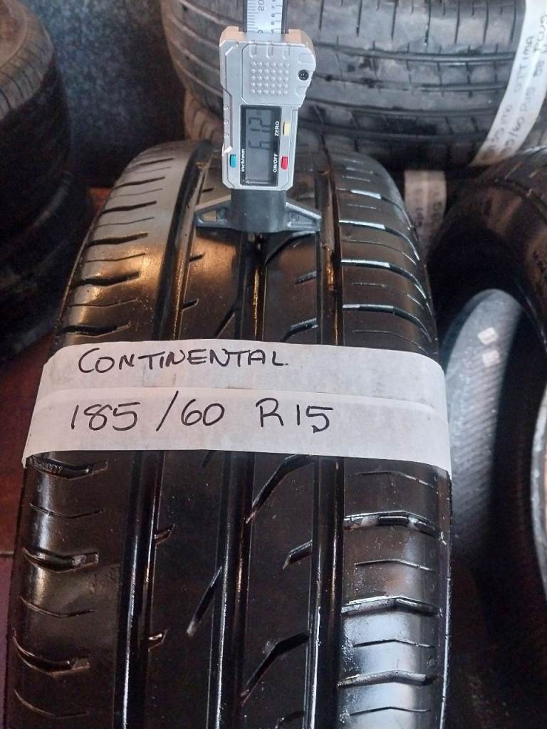Part Worn Tyres - Set of 2 Continental 185 60 R15