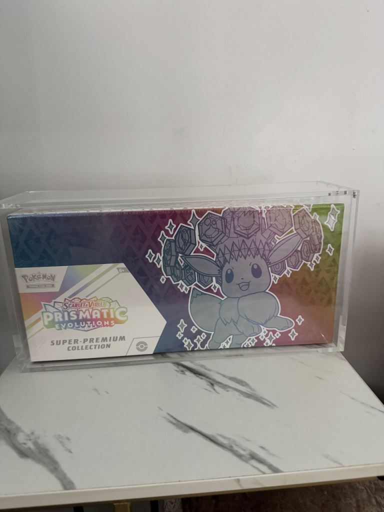 Acrylic Display Case For Pokémon Prismatic Evolutions SPC Box Brand New