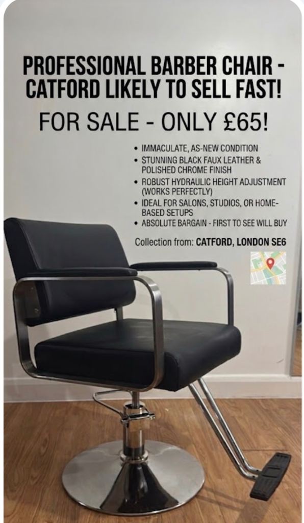 Professional Hydraulic Barber / Salon Chair - Catford - £65