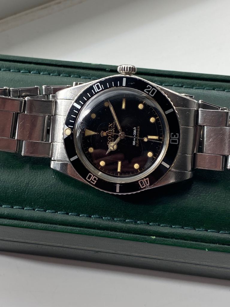 Rolex Submariner 5508 – Black Dial, Silver Bracelet