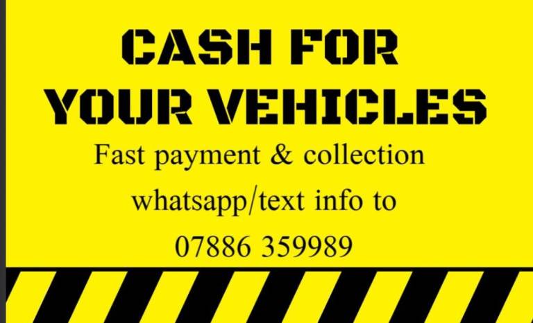CASH waiting for your Car/vehicles