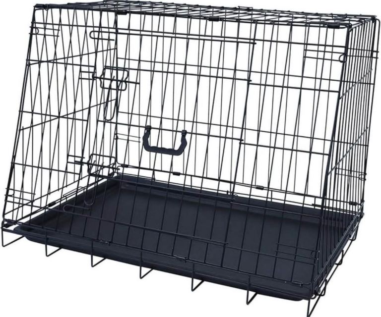 Streetwize Slanted Dog Crate Cage For Car Boot - Medium
