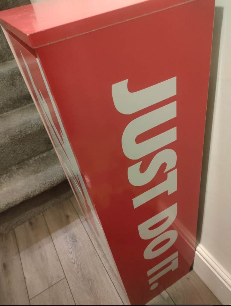 Nike shoe storage cupboard 