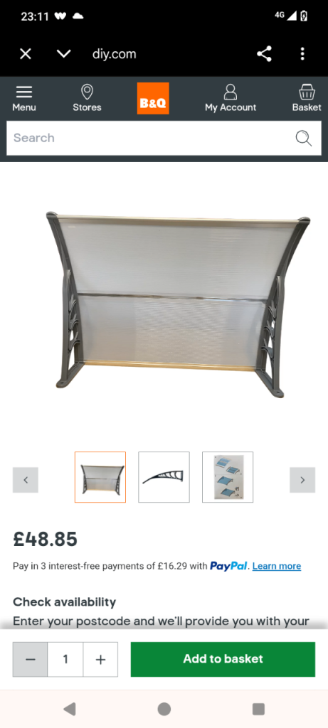 New Door Window Awning Canopy Rain Shelter