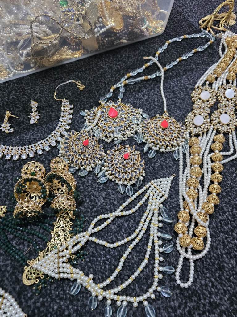 Large Collection of Gold Tone Indian Jewellery – Good Condition some new and used