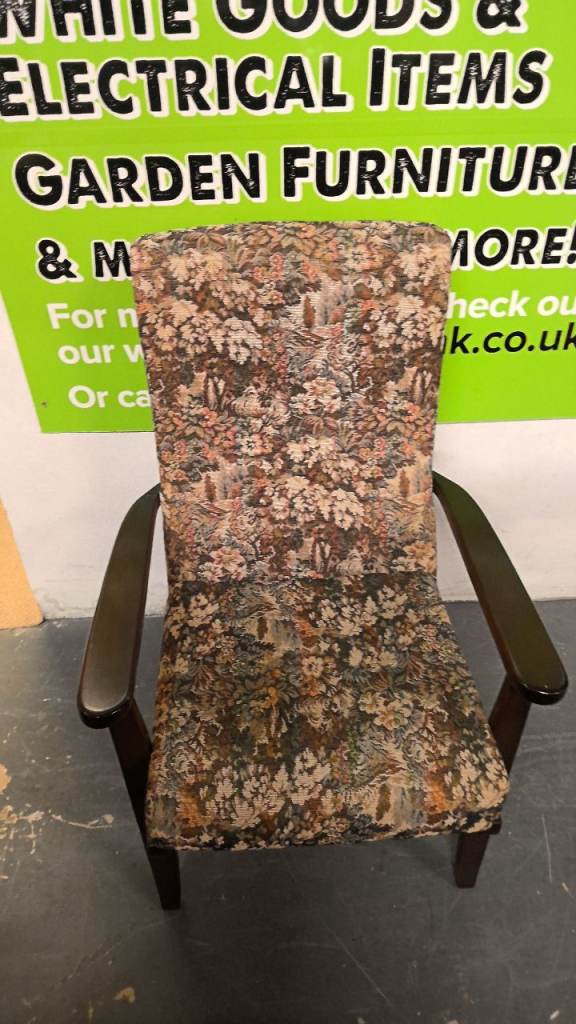 vintage highback armchair