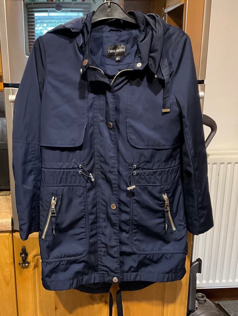 image for NEXT PETITE size 6 navy blue coat with removable waistcoat. IMMACULATE CLEAN CONDITION thanks 🙏 