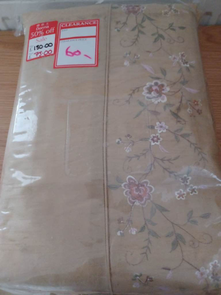 Dorma Felicity Gold Curtains - Still in packaging