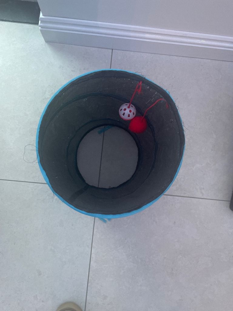 Cat scratcher and toy accessories & litter tray