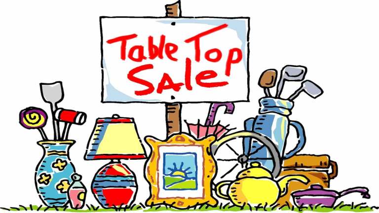 TABLE TOP SALE/INDOOR CAR BOOT