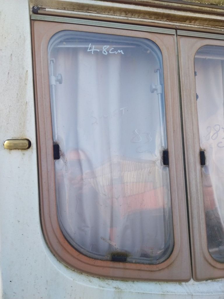 90s swift corniche caravan front offside window 