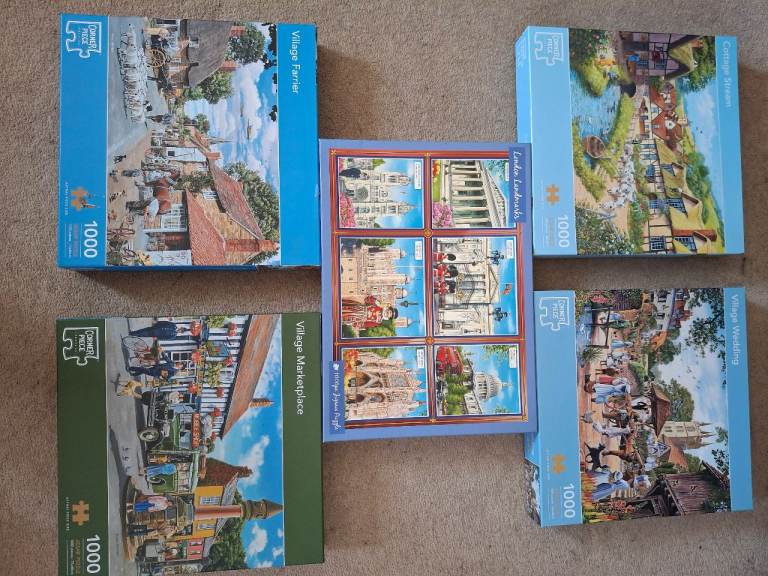 Bundle of 5 jigsaw puzzles