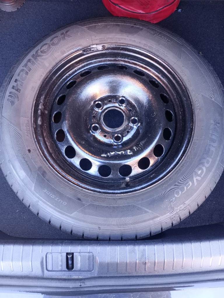 15" Steel Wheel (5x112) with tyre (SINGLE WHEEL - Spare or repair)