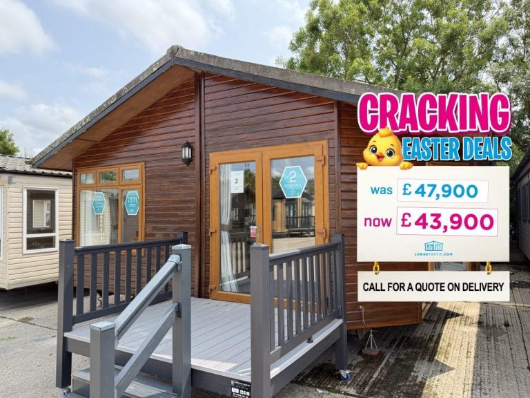 2 Bed 40x20 Twin Lodge - Wood Exterior, Bath, New Carpet - Offsite, Own Land