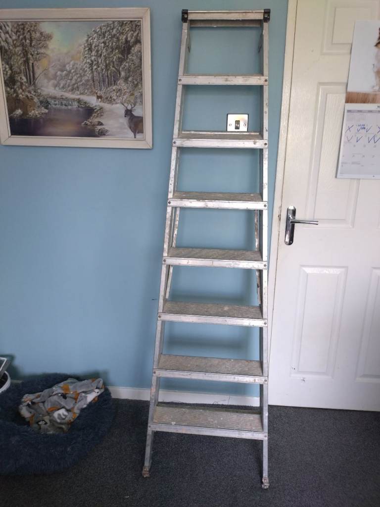 large aluminium step ladder 