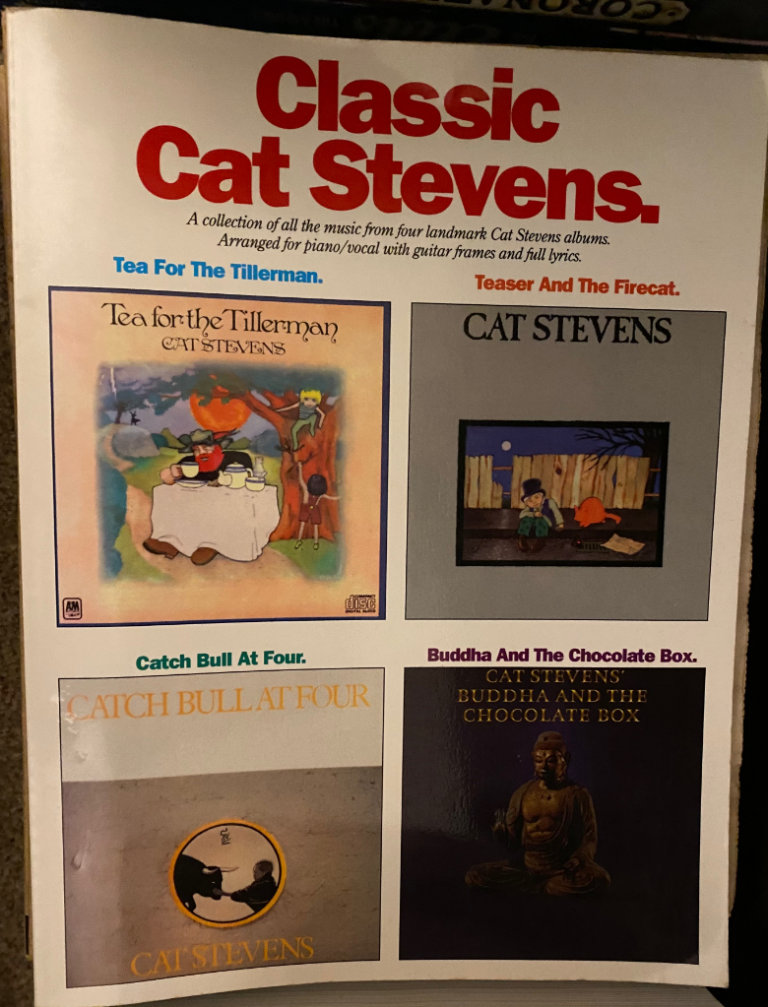 Cat Stevens sheet music book covering four classic albums