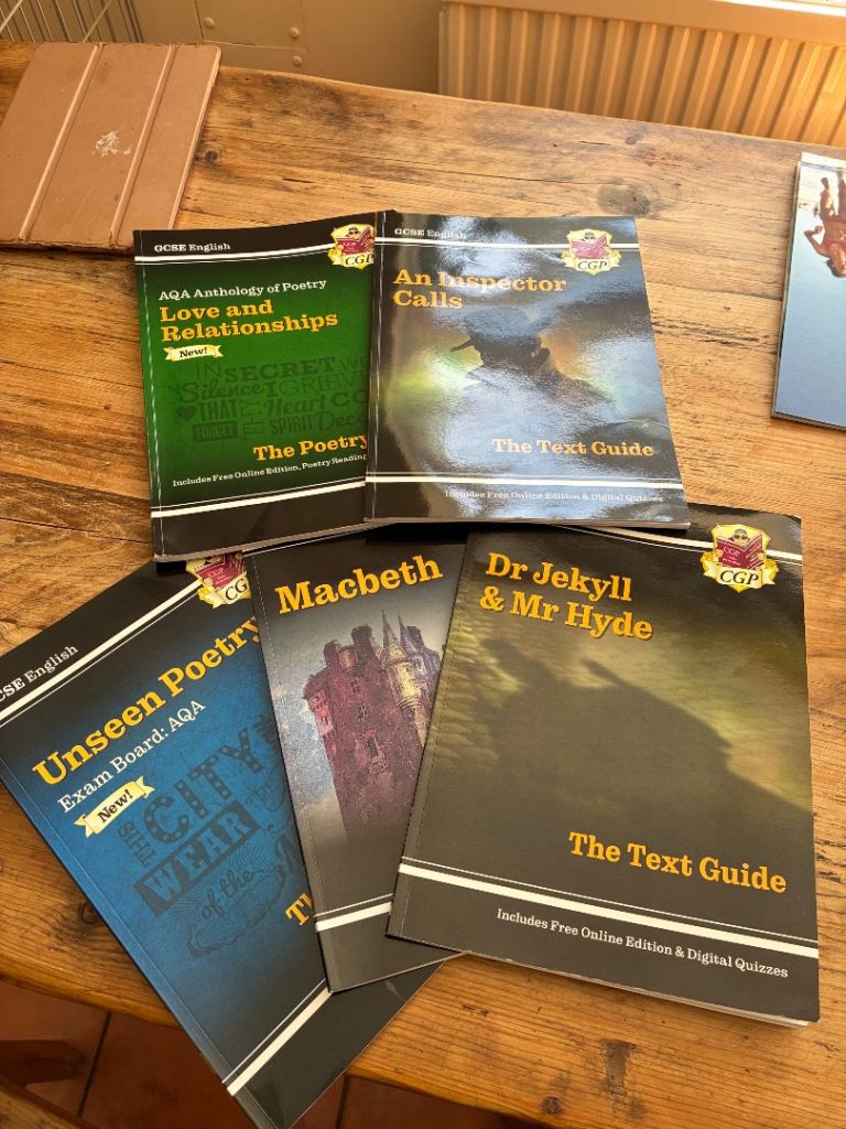 CGP GCSE English Revision Guides - Macbeth, Dr Jekyll, An Inspector Calls, Poetry