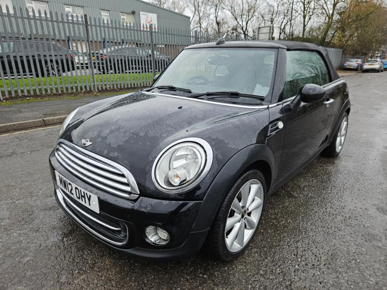 2012 12 MINI CONVERTIBLE 1.6 Cooper 2dr Black Damaged Salvage DRIVE AWAY