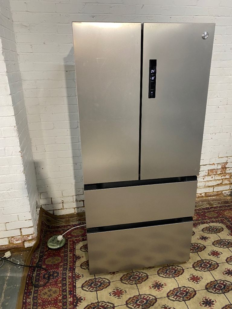 🚐🚐Beautiful Hoover Stainless Steel  French Style 4Doors Fridge Freezer