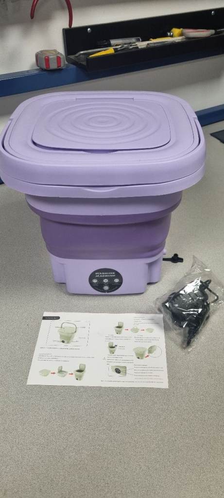 Mini Washing Machine 8L Portable Washer Machine 3 Adjustable Modes Foldable Washing Machine