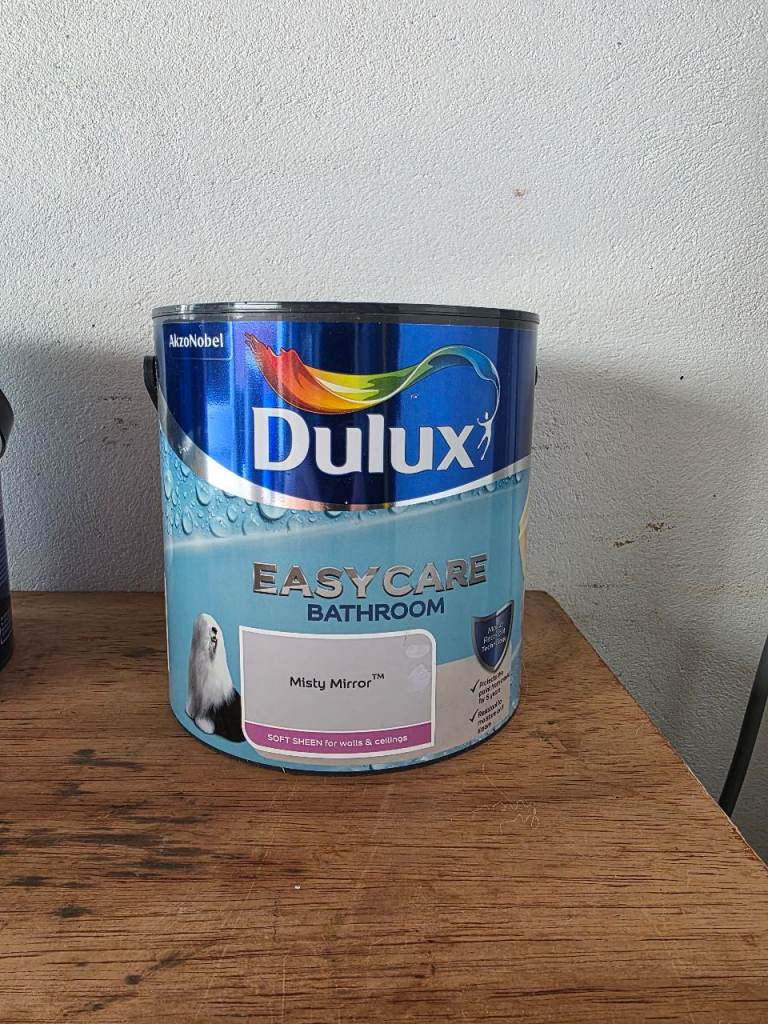 Dulux Easycare Bathroom Paint - Misty Mirror, Brand New
