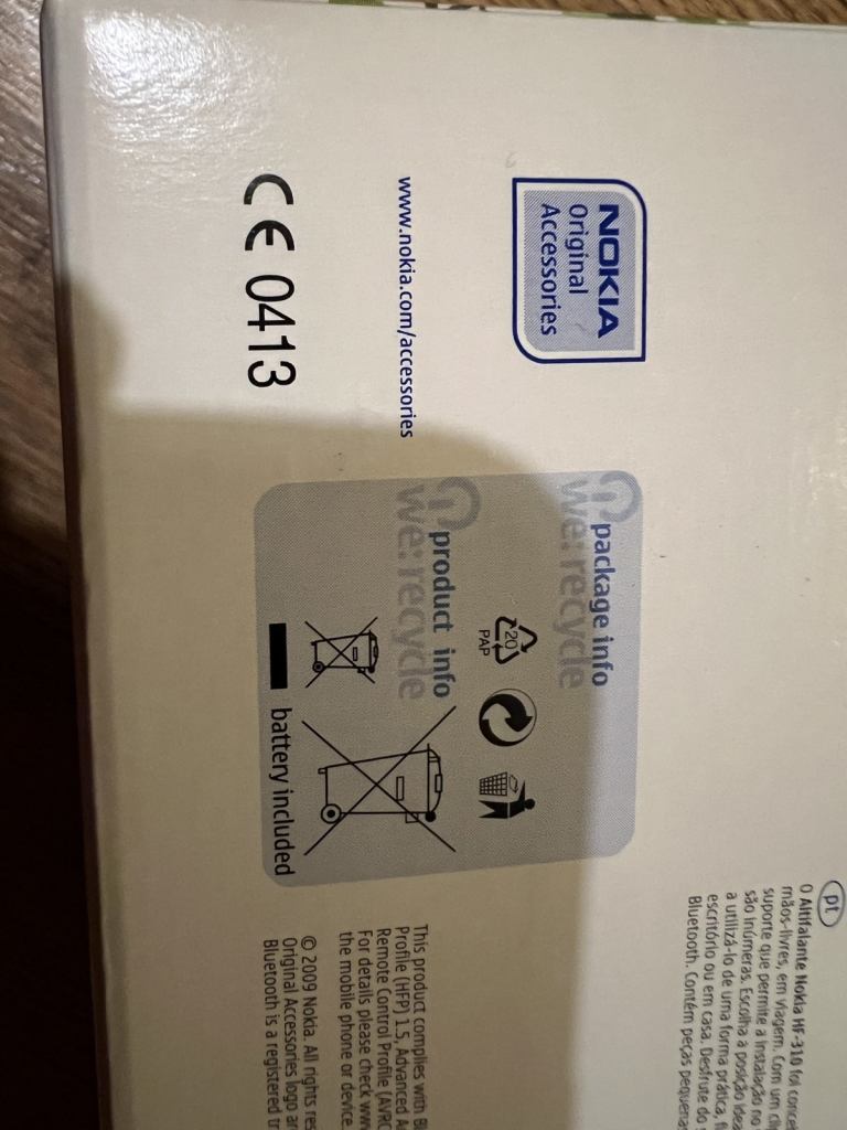 Genuine NOKIA HF-310 Speakerphone Bluetooth Handsfree, NEW