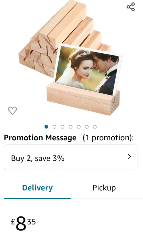 image for Bnip. 10 x wooden picture stands.