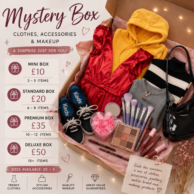 Mystery Box: Clothes, Accessories & Makeup (XS-S)