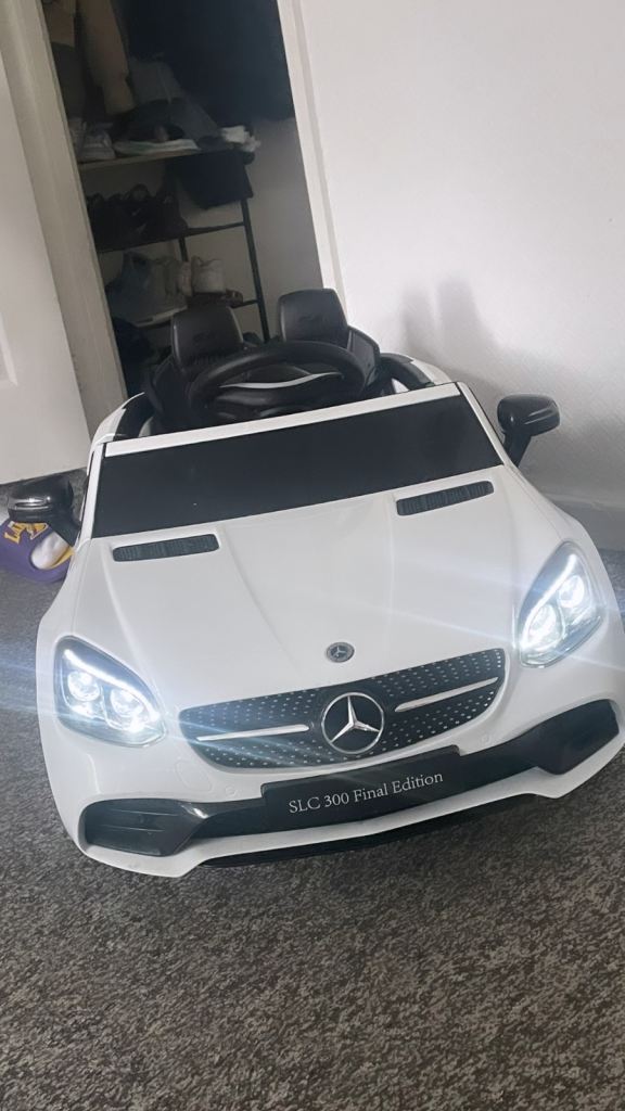 White Mercedes Kids Ride-On Car – Good Condition