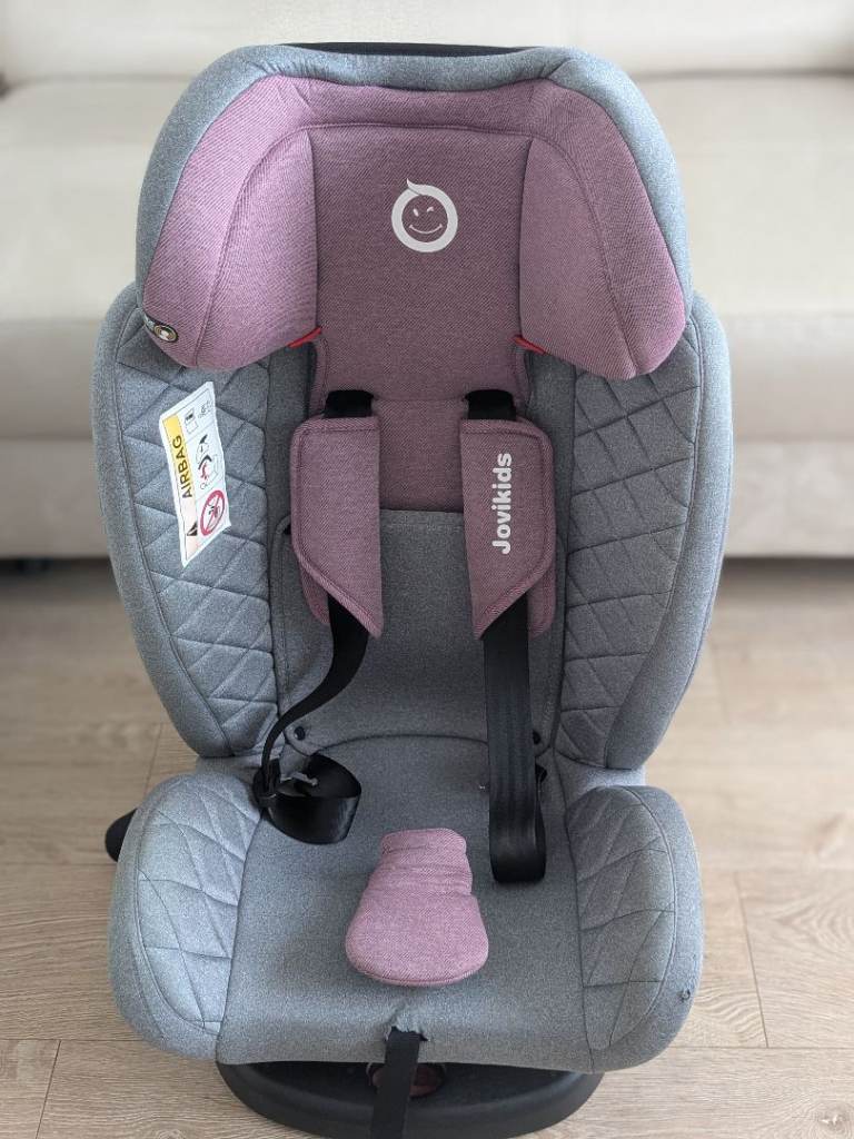 Jovikids Car Seat - Grey and Pink, As Good As New