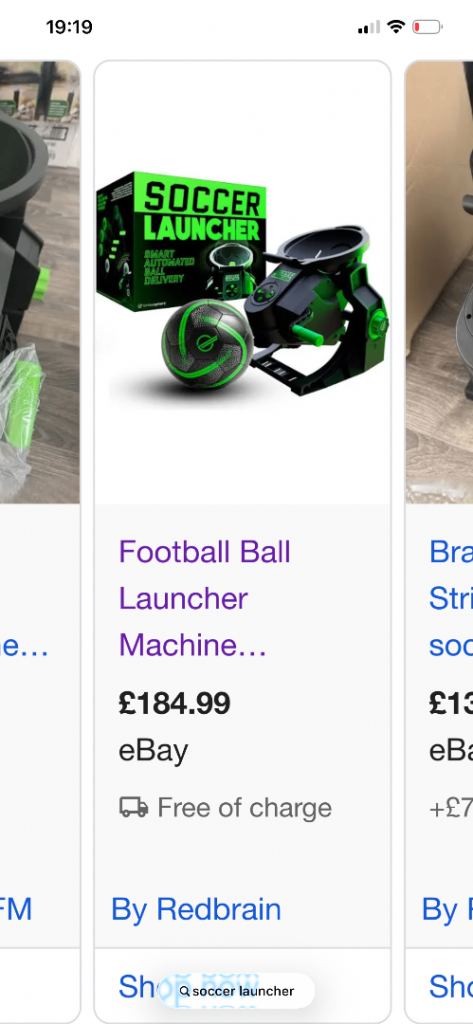 Redbrain Soccer Launcher Football Machine - NEW