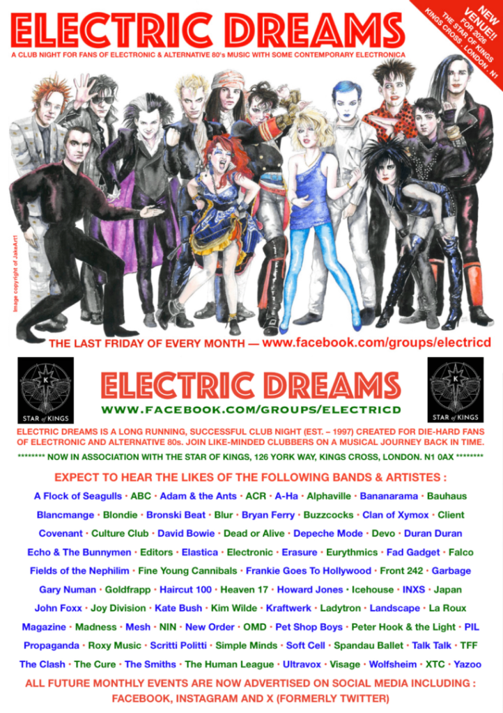 ELECTRIC DREAMS at The Star of Kings, Kings Cross, London N1