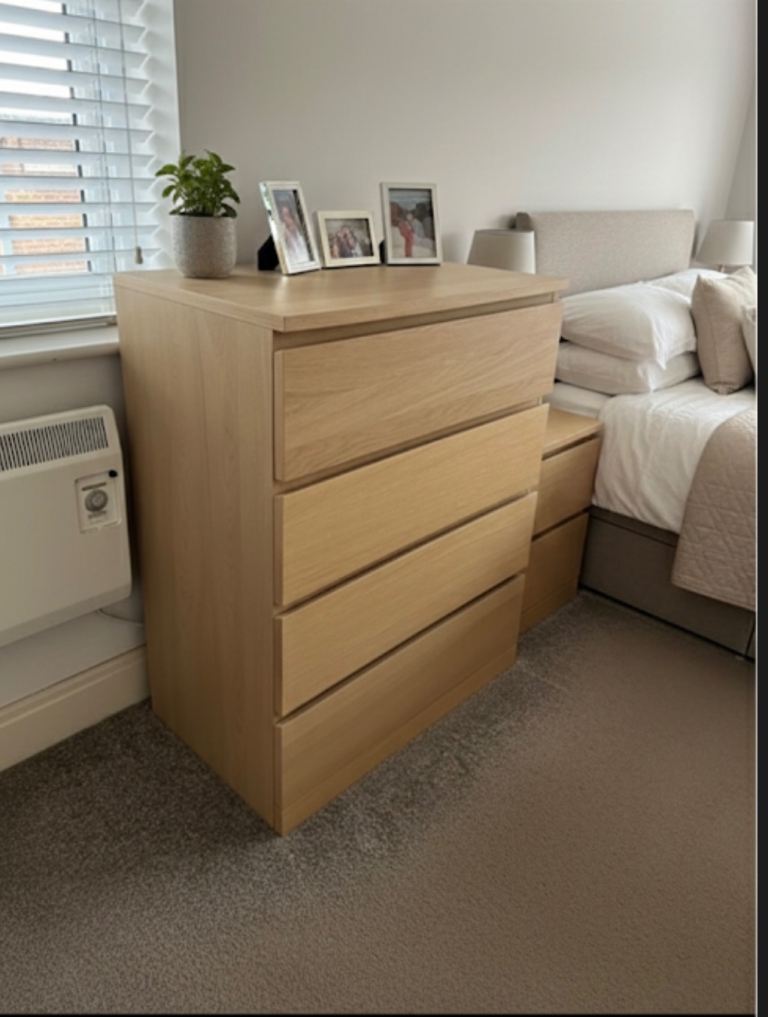 image for Ikea chest of drawers and side table like new 