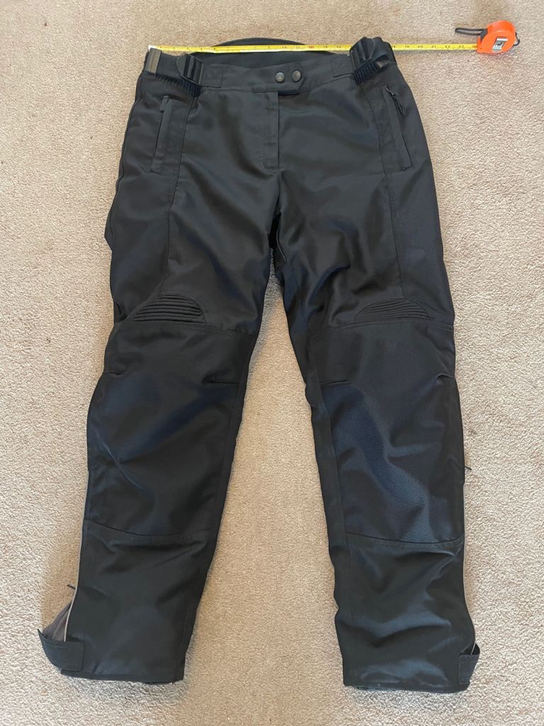 Crane textile armoured motorcycle trousers Size M 12-14