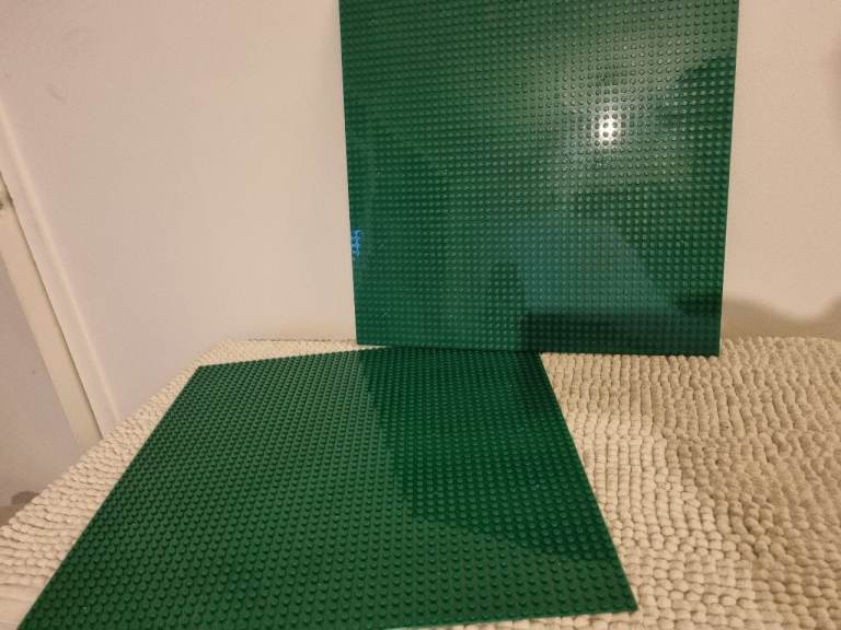 LEGO Green Base Plates - Large Pair, Nearly New!